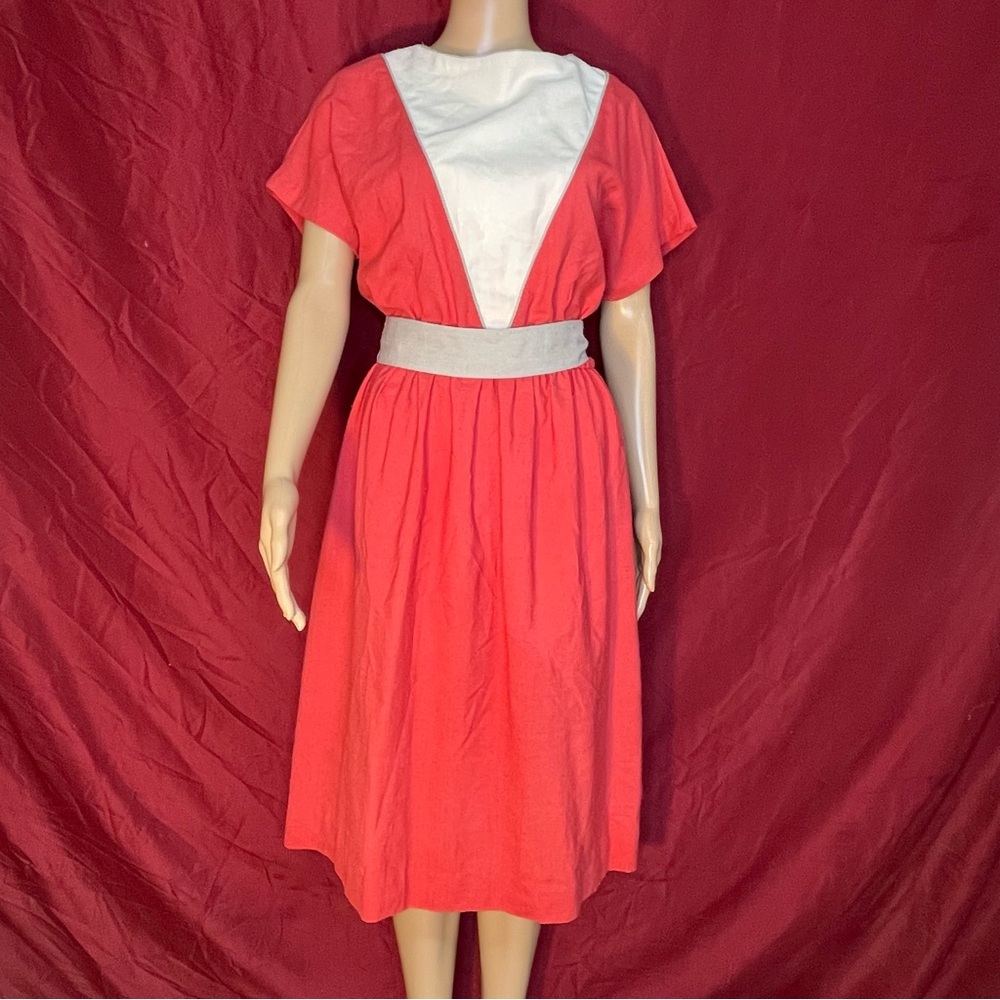 Vintage 1960’s Toni Todd Belted Linen A-Line Dress Medium